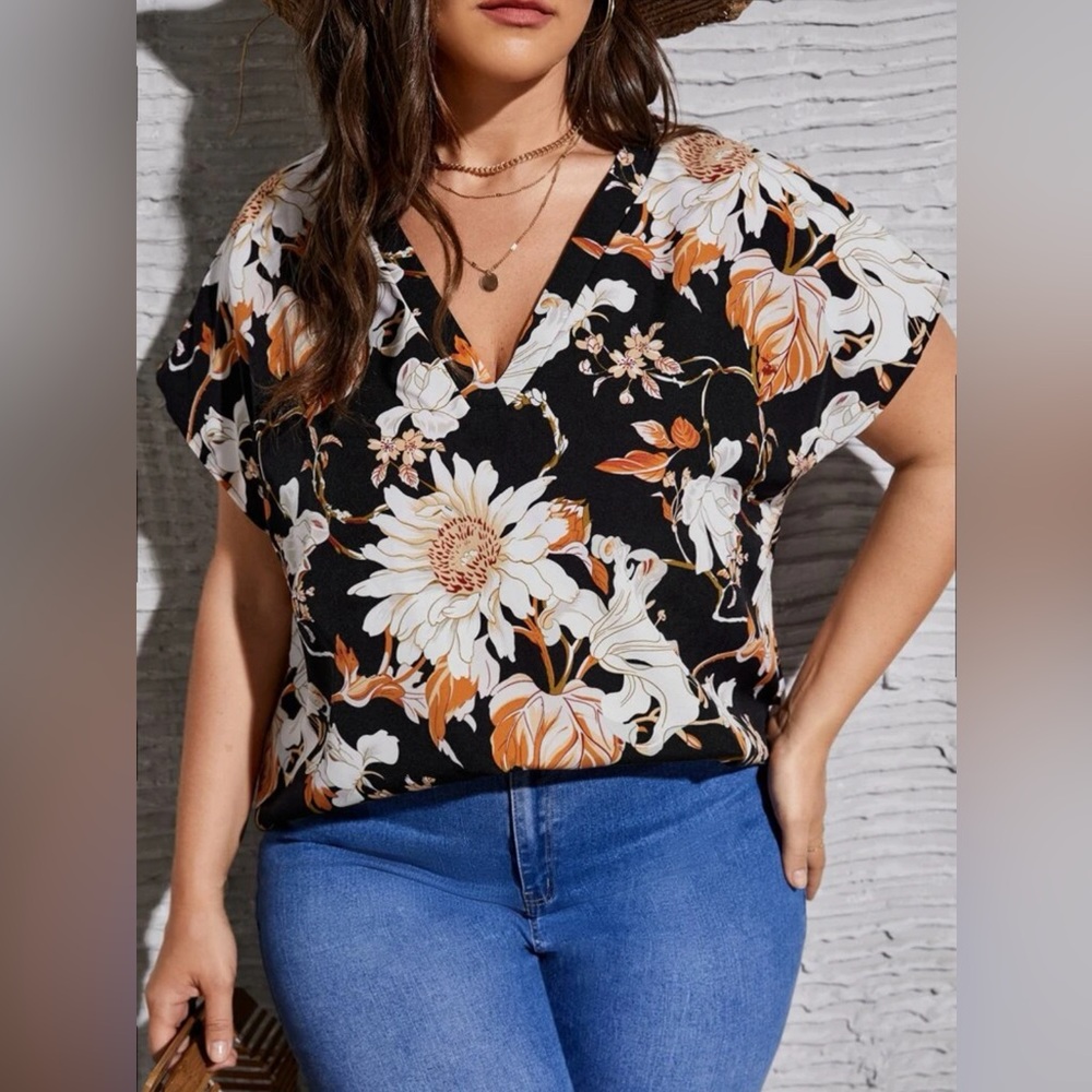 🔥Stretchy floral spring blouse